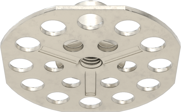 Yapıştırıcıya Hazır Somun, 316 Paslanmaz Çelik, 10-32 Diş, 1-1/2" Taban Çapı, 1/2" Somun Genişliği