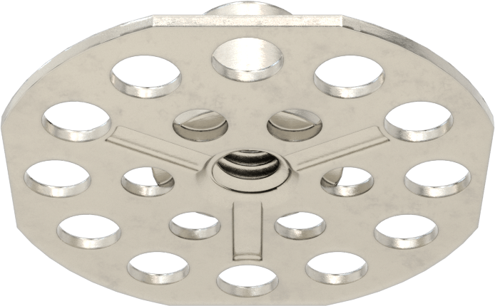 Yapıştırıcıya Hazır Somun, 316 Paslanmaz Çelik, 1/4"-20 Diş, 1-1/2" Taban Çapı, 1/8" Somun Genişliği