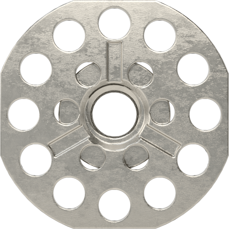 Yapıştırıcıya Hazır Somun, 316 Paslanmaz Çelik, 3/8"-16 Diş, 1-1/2" Taban Çapı, 1/2" Somun Genişliği