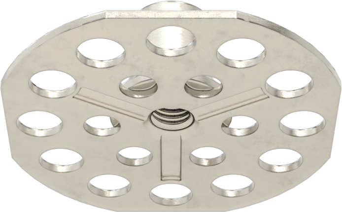 Yapıştırıcıya Hazır Somun, 316 Paslanmaz Çelik, M5 x 0,8 mm Diş, 38 mm Taban Çapı, 9,4 mm Somun Genişliği