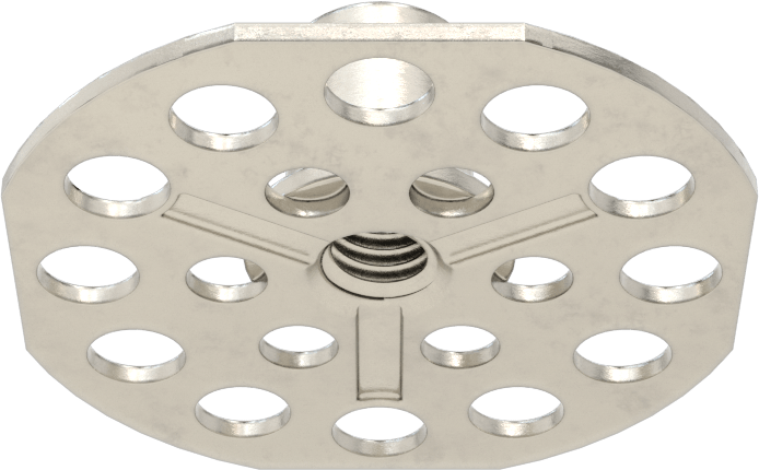 Yapıştırıcıya Hazır Somun, 316 Paslanmaz Çelik, M6 x 1 mm Diş, 38 mm Taban Çapı, 9,4 mm Somun Genişliği