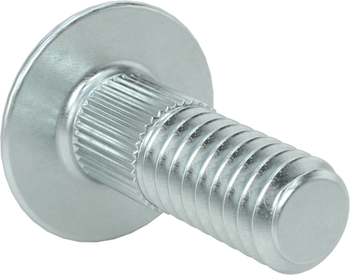 Çelik Tırtıllı Boyunlu Taşıma Cıvataları, Düşük Mukavemetli, Sınıf 2, 1/4"-20 Diş Boyutu, 3/4" Uzunluk
