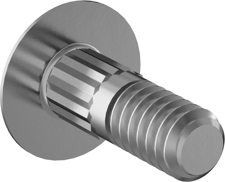 Çelik Tırtıllı Boyunlu Taşıma Cıvataları, Orta Mukavemetli, Sınıf 5, 1/4"-20 Diş Boyutu, 3/4" Uzunluk