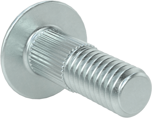 Çelik Tırtıllı Boyunlu Taşıma Cıvataları, Düşük Mukavemetli, Sınıf 2, 5/16"-18 Diş Boyutu, 1" Uzunluk