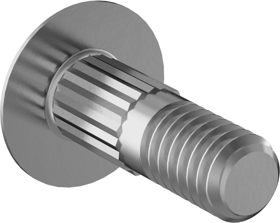 Çelik Tırtıllı Boyunlu Taşıma Cıvataları, Orta Mukavemetli, Sınıf 5, 5/16"-18 Diş Boyutu, 1" Uzunluk