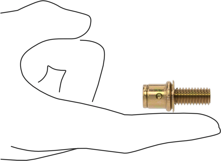Perçin Saplamaları, 3/8"-16 Diş, 0,027“ - 0,15” Malzeme Kalınlığı için