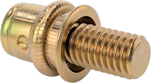 Perçin Saplamaları, 3/8"-16 Diş, 0,15 inç - 0,312 inç Malzeme Kalınlığı için