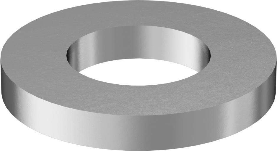 Korozyona Dayanıklı Galvanizli Çelik Yapısal Pul, 5/8" Vida Boyutu için, 0.688" ID, 1.345" OD