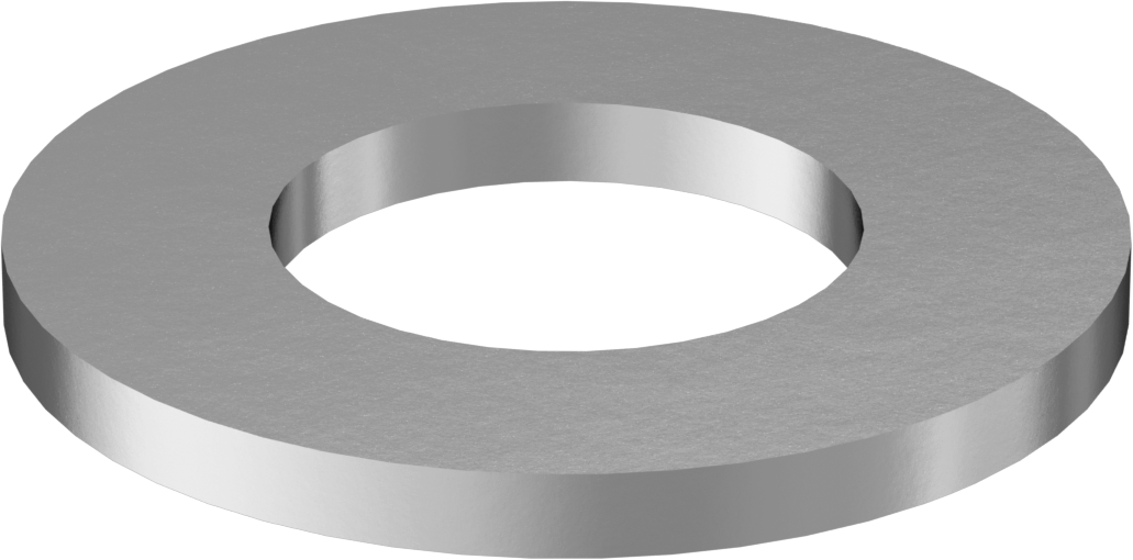 Korozyona Dayanıklı Galvanizli Çelik Yapısal Pul, 1-1/8" Vida Boyutu için, 1.188" ID, 2.313" OD