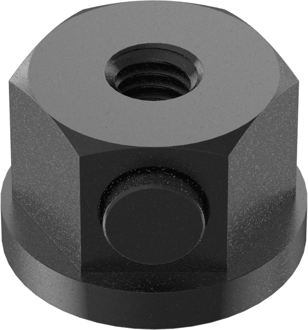 Kolay Ayarlı Basmalı Somun, Flanşlı Altıgen, 3/8"-16 Diş Boyutu
