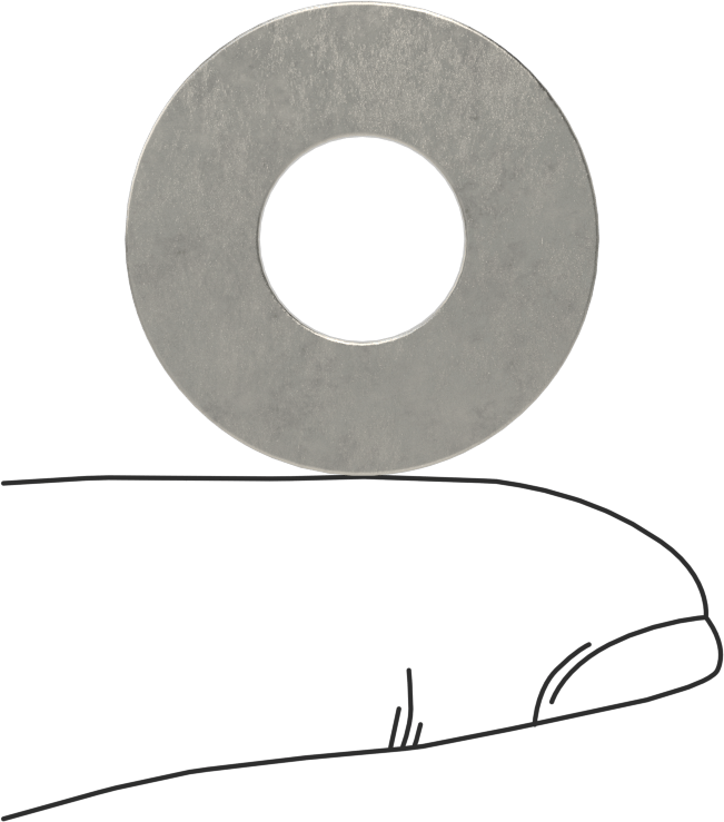 3/8" Vida Boyutu için A286 Paslanmaz Çelik USS Pul, 0.438" ID
