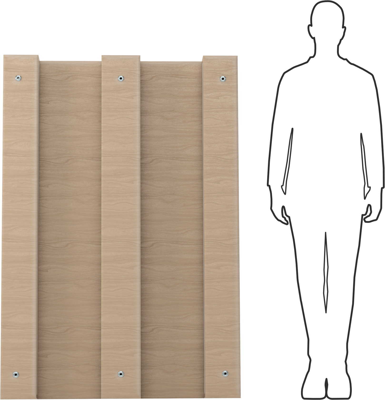 Şok Emici Ahşap Palet, 40“ Genişlik x 57” Derinlik x 6-1/2" Yükseklik