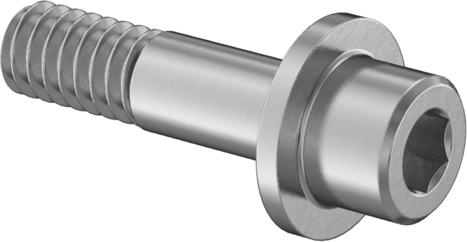 Kesin Tutuş Uzunluğuna Sahip Flanşlı Soket Başlı Vida, 1/4"-20 Diş Boyutu, 15/16" Uzunluk