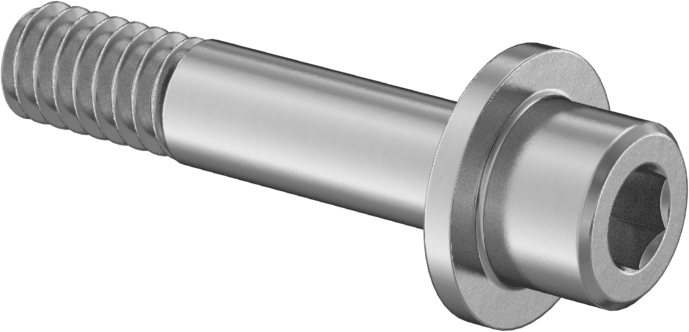 Kesin Tutuş Uzunluğuna Sahip Flanşlı Soket Başlı Vida, 1/4"-20 Diş Boyutu, 1-3/16" Uzunluk