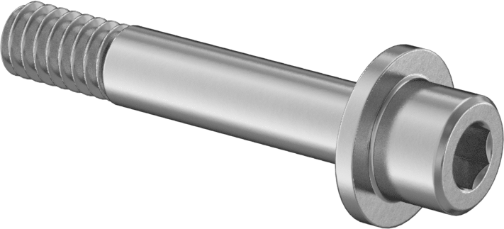 Kesin Tutuş Uzunluğuna Sahip Flanşlı Soket Başlı Vida, 1/4"-20 Diş Boyutu, 1-7/16" Uzunluk