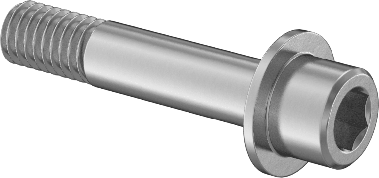 Kesin Tutuş Uzunluğuna Sahip Flanşlı Soket Başlı Vida, 3/8"-16 Diş Boyutu, 1-7/8" Uzunluk