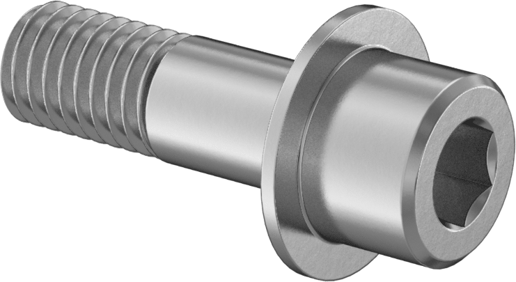 Kesin Tutuş Uzunluğuna Sahip Flanşlı Soket Başlı Vida, 1/2"-13 Diş Boyutu, 1-1/2" Uzunluk