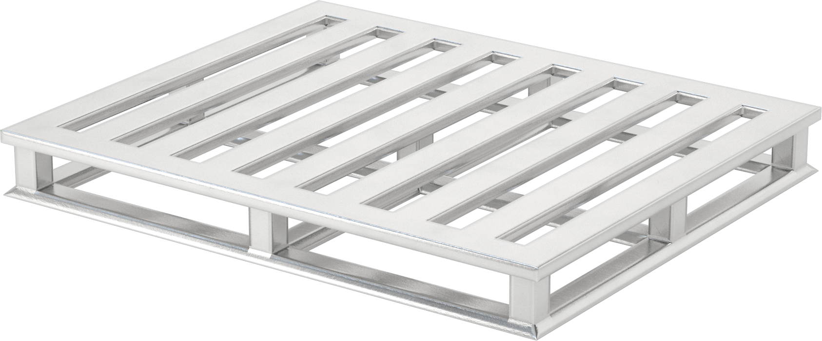 Alüminyum Palet, Havalandırmalı Yüzey, 40“ Genişlik x 48” Derinlik x 5-1/4" Toplam Yükseklik