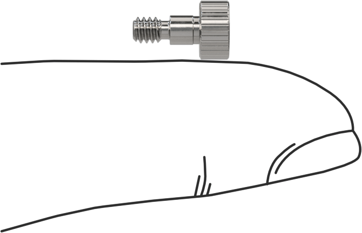 Titanyum Omuzlu Vida, 1/8" Omuz Çapı, 1/8" Omuz Uzunluğu, 4-40 Diş