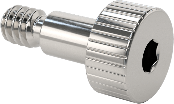 Titanyum Omuzlu Vida, 1/8" Omuz Çapı, 3/16" Omuz Uzunluğu, 4-40 Diş