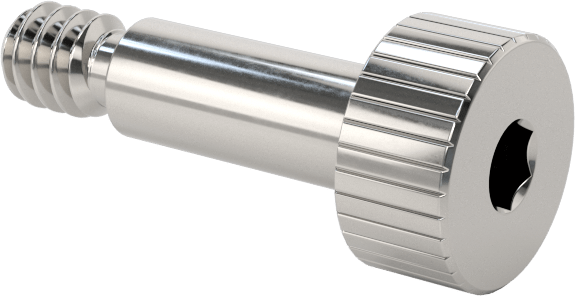 Titanyum Omuzlu Vida, 1/8" Omuz Çapı, 5/16" Omuz Uzunluğu, 4-40 Diş