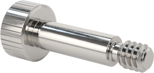 Titanyum Omuzlu Vida, 1/8" Omuz Çapı, 3/8" Omuz Uzunluğu, 4-40 Diş