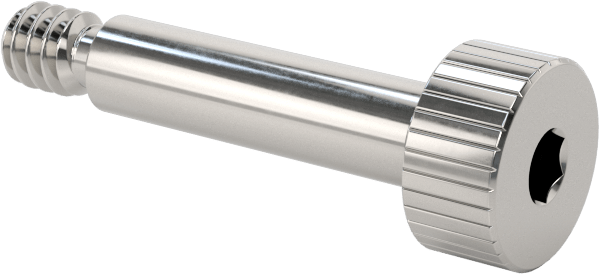 Titanyum Omuzlu Vida, 1/8" Omuz Çapı, 1/2" Omuz Uzunluğu, 4-40 Diş