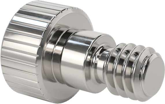 Titanyum Omuzlu Vida, 3/16" Omuz Çapı, 1/8" Omuz Uzunluğu, 8-32 Diş