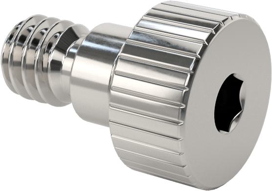Titanyum Omuzlu Vida, 3/16" Omuz Çapı, 1/8" Omuz Uzunluğu, 8-32 Diş