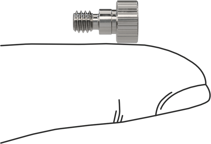 Titanyum Omuzlu Vida, 3/16" Omuz Çapı, 1/8" Omuz Uzunluğu, 8-32 Diş