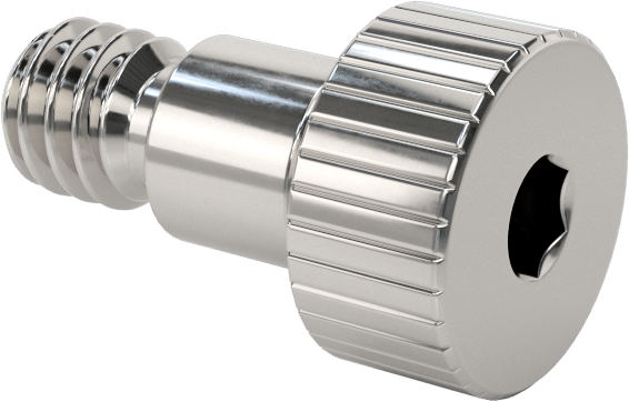 Titanyum Omuzlu Vida, 3/16" Omuz Çapı, 3/16" Omuz Uzunluğu, 8-32 Diş
