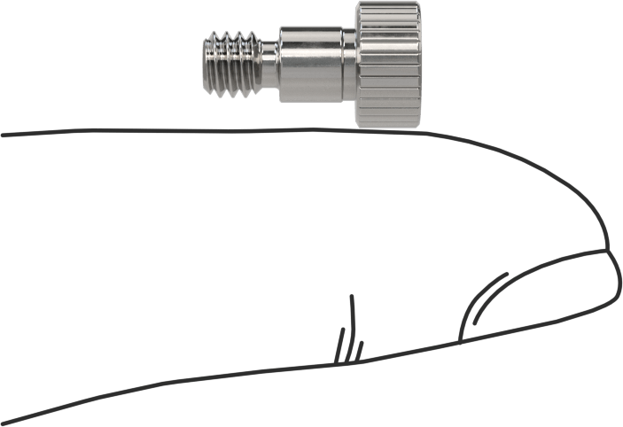 Titanyum Omuzlu Vida, 3/16" Omuz Çapı, 3/16" Omuz Uzunluğu, 8-32 Diş