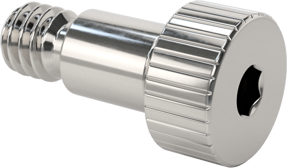Titanyum Omuzlu Vida, 3/16" Omuz Çapı, 1/4" Omuz Uzunluğu, 8-32 Diş