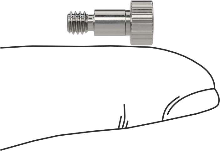 Titanyum Omuzlu Vida, 3/16" Omuz Çapı, 1/4" Omuz Uzunluğu, 8-32 Diş