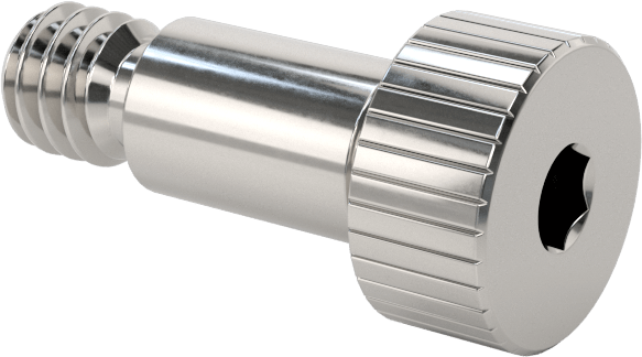 Titanyum Omuzlu Vida, 3/16" Omuz Çapı, 5/16" Omuz Uzunluğu, 8-32 Diş