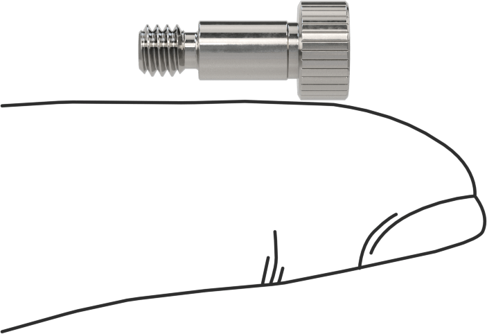 Titanyum Omuzlu Vida, 3/16" Omuz Çapı, 5/16" Omuz Uzunluğu, 8-32 Diş
