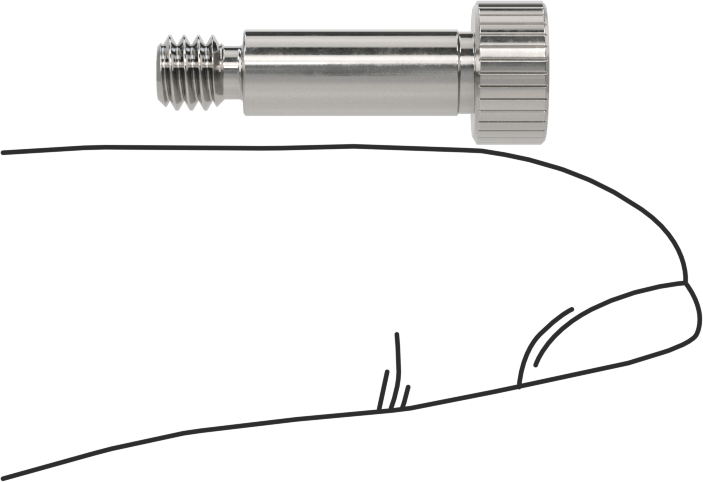 Titanyum Omuzlu Vida, 3/16" Omuz Çapı, 1/2" Omuz Uzunluğu, 8-32 Diş