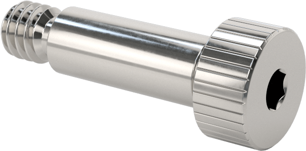 Titanyum Omuzlu Vida, 3/16" Omuz Çapı, 1/2" Omuz Uzunluğu, 8-32 Diş