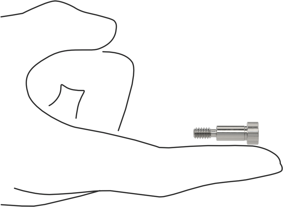 Titanyum Omuzlu Vida, 1/4" Omuz Çapı, 1/2" Omuz Uzunluğu, 10-24 Diş