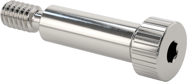 Titanyum Omuzlu Vida, 1/4" Omuz Çapı, 3/4" Omuz Uzunluğu, 10-24 Diş