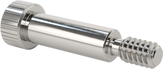 Titanyum Omuzlu Vida, 1/4" Omuz Çapı, 3/4" Omuz Uzunluğu, 10-24 Diş
