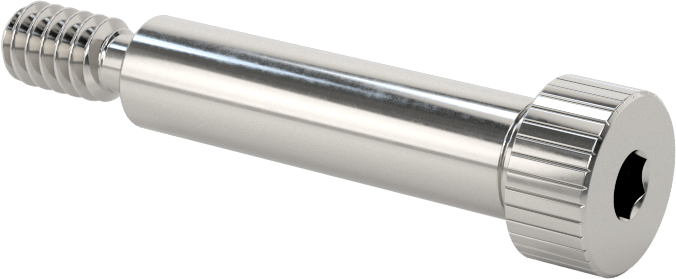 Titanyum Omuzlu Vida, 1/4" Omuz Çapı, 1" Omuz Uzunluğu, 10-24 Diş
