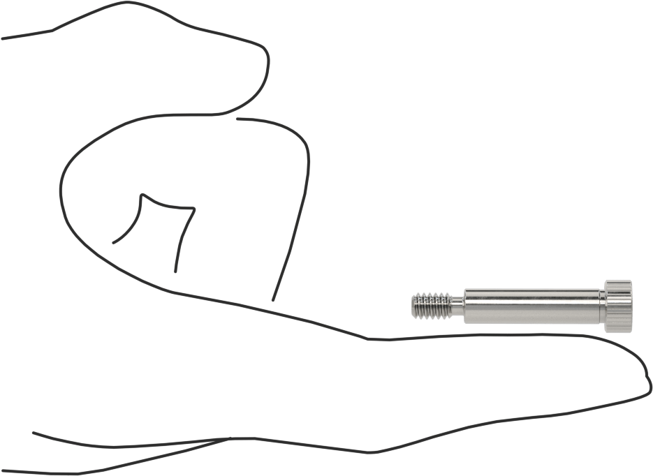 Titanyum Omuzlu Vida, 1/4" Omuz Çapı, 1" Omuz Uzunluğu, 10-24 Diş