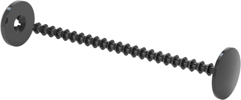 Ayarlanabilir Şaftlı İki Parçalı İtmeli Perçinler, 0,125“-2,188” malzeme kalınlığı için, 2,312" Uzunluk