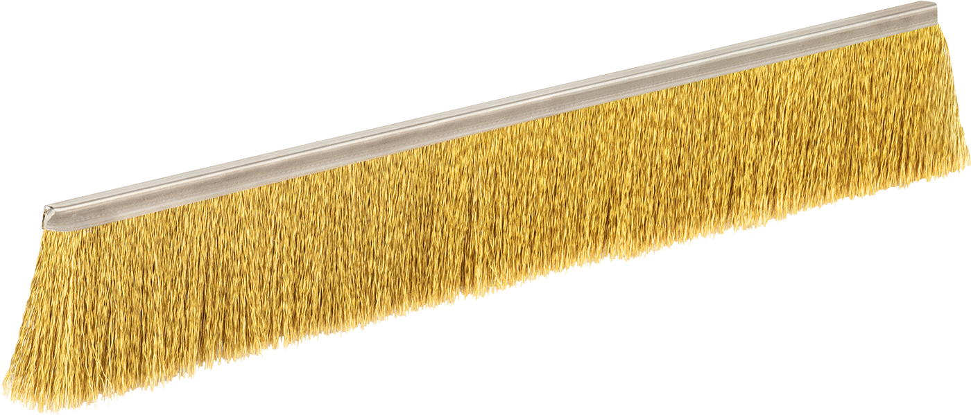 Pirinç Kıllı Sıkı Sızdırmazlık Şerit Fırçası, Statik Kontrol, 5/16“ Genişlik x 5/16” Yükseklik Destek, 3" Toplam Yükseklik