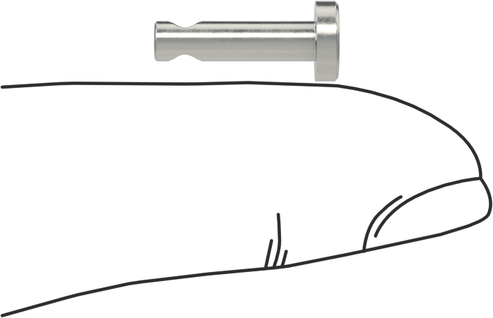Karbon Çelik Çatal Pim, 1/8" Çap, 5/16" Kullanılabilir Uzunluk