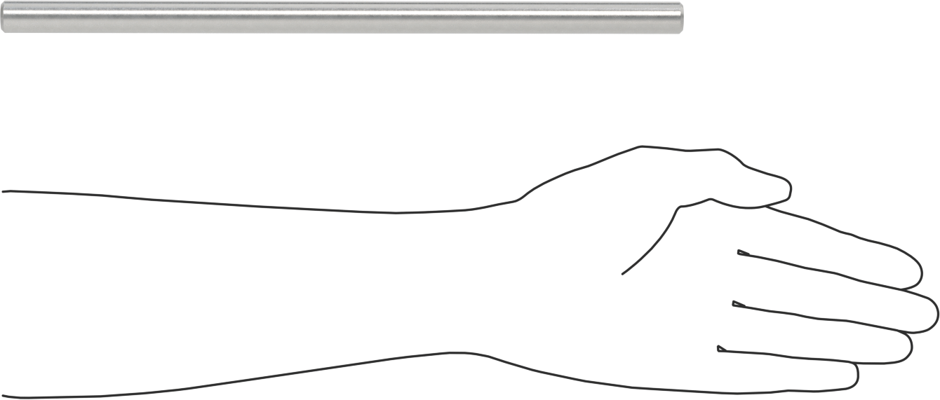 17-4 Stainless Steel Dowel Pin Stock, 12" Long x 9/16" Diameter
