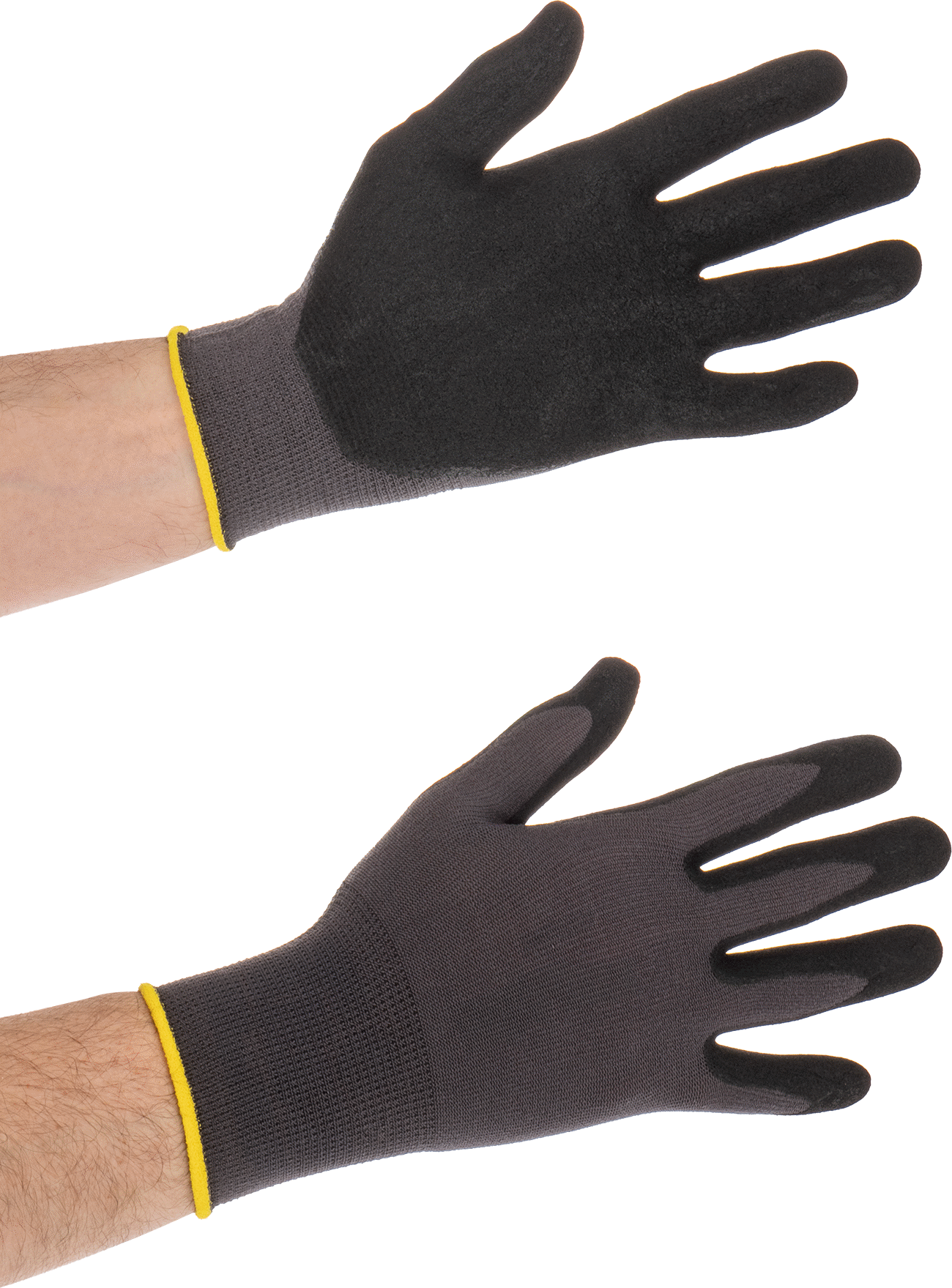 İş Eldivenleri, Nitril Kaplı, Naylon/Spandeks Kumaş Karışımı, 9-1/2" Uzunluk