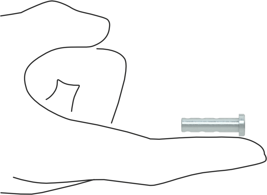 Uzunluğu Seçilebilir Çatal Pim, Çinko Kaplamalı 1004-1045 Karbon Çelik, 1/4" Çap, 1" Uzunluk