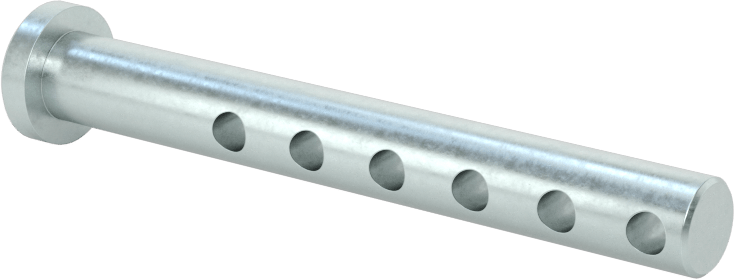 Uzunluğu Seçilebilir Çatal Pim, Çinko Kaplamalı 1004-1045 Karbon Çelik, 1/4" Çap, 2" Uzunluk